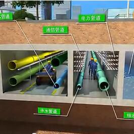 ?？诘叵戮C合管廊兩管線(xiàn)入廊